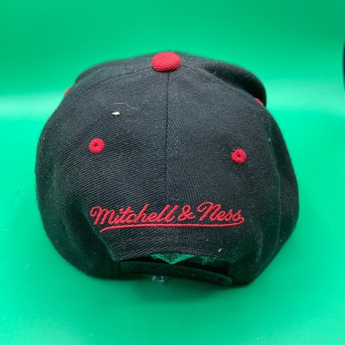 Chicago Bulls Hat Black Adjustable Snapback Cap Wide Brim Mitchell & Ness - Picture 5 of 11