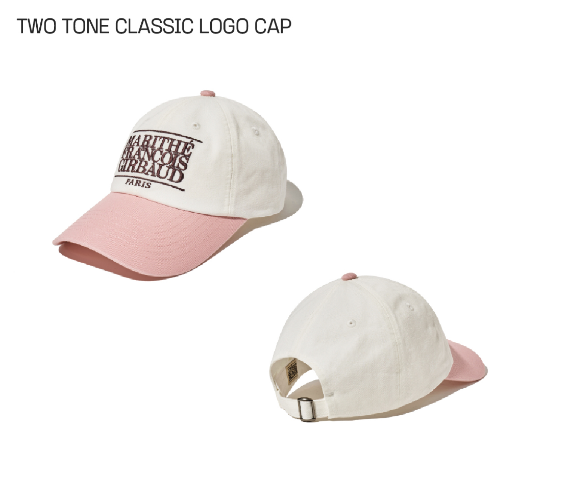 Marithe Francois Girbaud BALL CAP Two Tone LOGO Embroidered