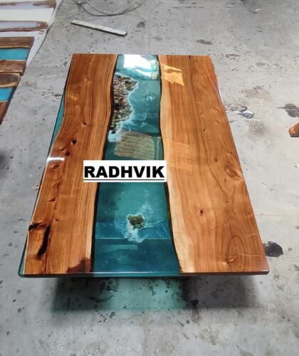 Epoxy Table, Epoxy Resin Table, Resin River Table, River Table, Wood Resin Table - Picture 1 of 9