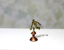 Dollhouse Miniature Men's Metal Bowling Trophy