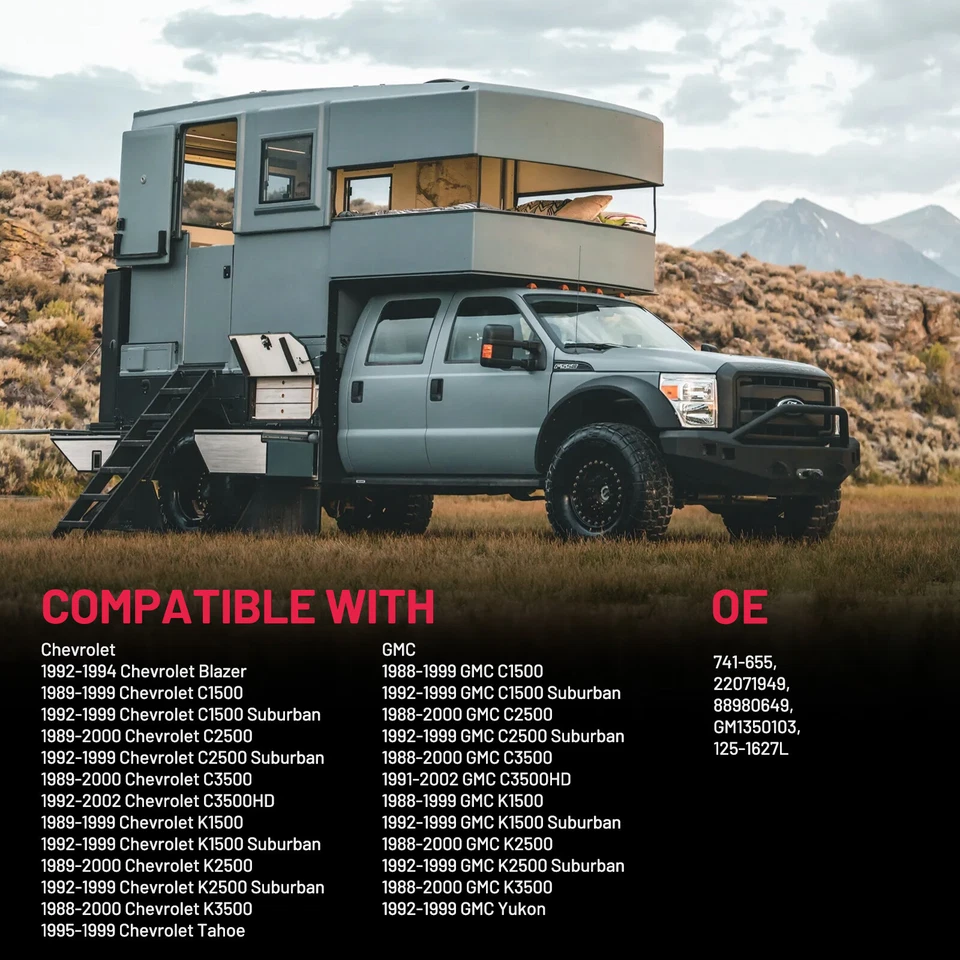 Regulador de ventana eléctrica del lado del conductor delantero con motor para Chevy GMC C1500 K1500 Foto 4 de 4