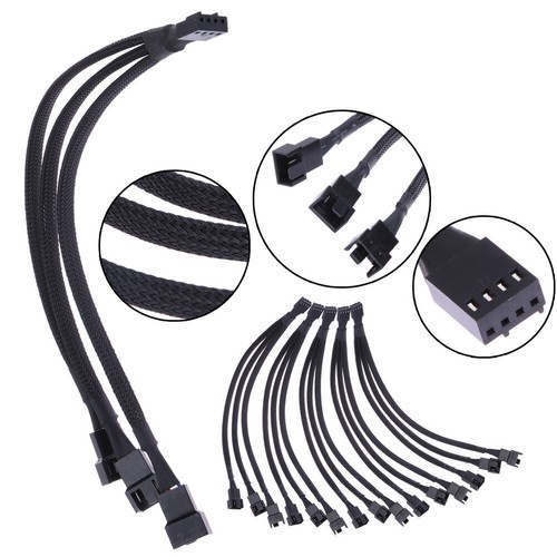 CPU 4PIN PWM 1 to 3 adapter Network Cable 30CM Cooling Fan Conversion Cable - Afbeelding 2 van 5