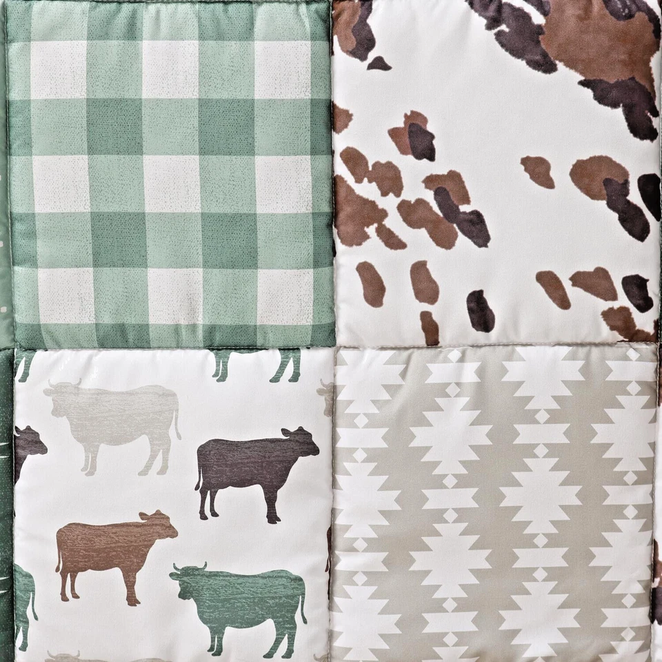 Conjunto de roupa de cama Boho Farm patchwork 3 peças berço menino por The Peanutshell - Imagem 3 de 4