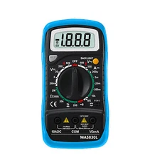 MAS830L 2000 counts small handheld multimeter tester backlight AC DC ohm buzz