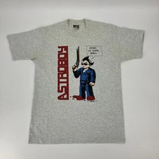 Vintage ASTROBOY licensed 1992 single stitch heather gray tee Screen Stars L