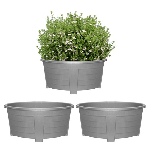 55cm Plastic Oval Planter Pot Garden Patio Balcony Flower Outdoor Plant Pots - Picture 22 of 46