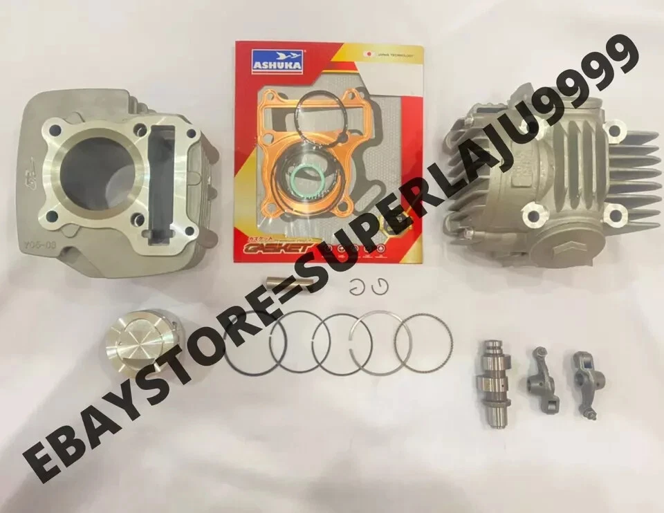 Yamaha TTR110 TT-R 110E Big Bore Kit 128cc with Cylinder Head Set Big Valve Foto 2 de 4