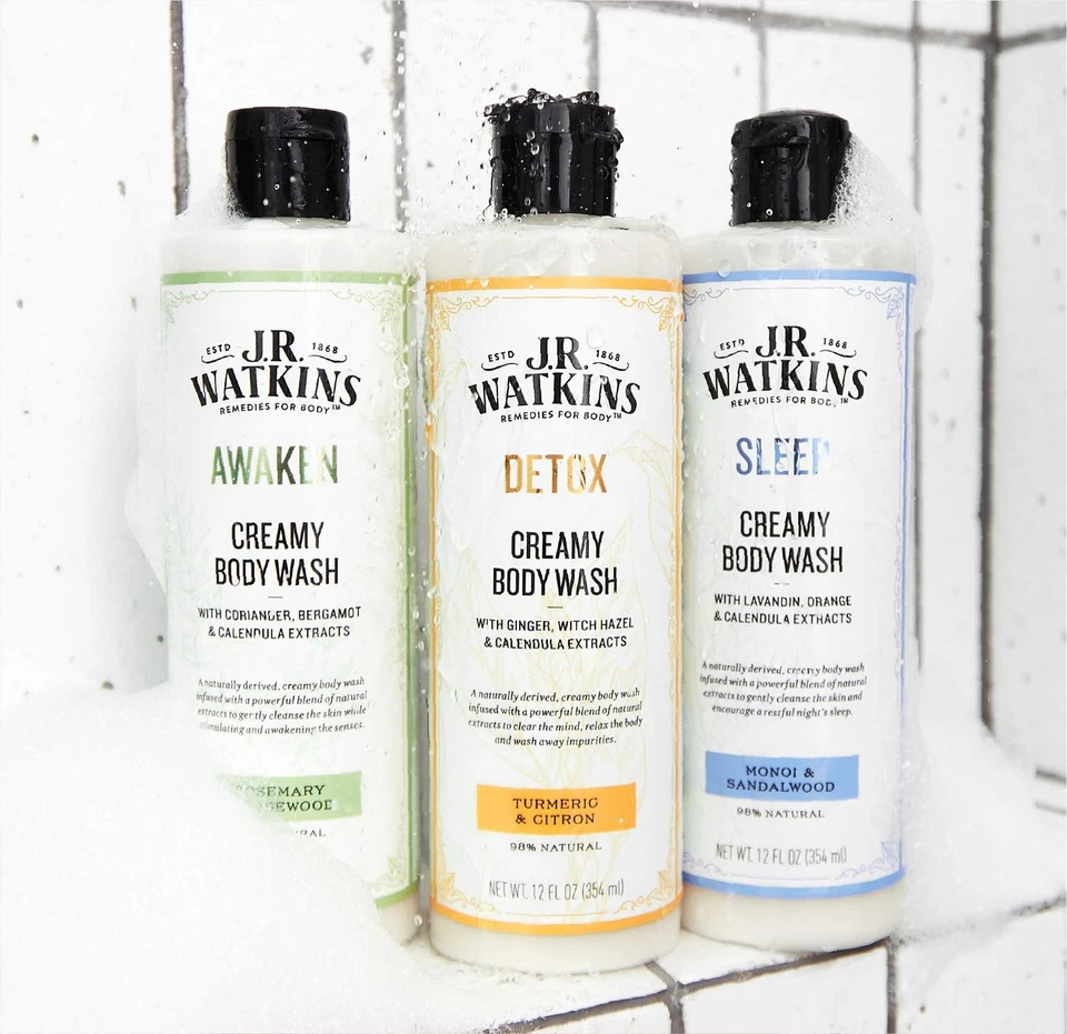 Jabón corporal hidratante cremoso para dormir J.R. Watkins monoi y sándalo, 12 oz Foto 4 de 4