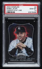 2003 Donruss Diamond Kings Career Stat Line Derek Jeter PSA 10 GEM MT HOF 04b0