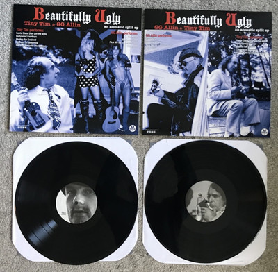 2x GG ALLIN and  TINY TIM Split 12'' BEAUTIFULLY UGLY an Acoustic EP BRAND NEW!