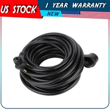 ?50 Foot 30 Amp RV Extension Cord Power Supply Cable Trailer Motorhome Camper