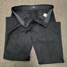 Haggar Men  s Black Dress Pants - Modern Flat Front