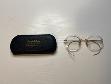 Vintage Shuron 1/10 12k Gold Filled Eyeglasses Cable Temples 1956 Case