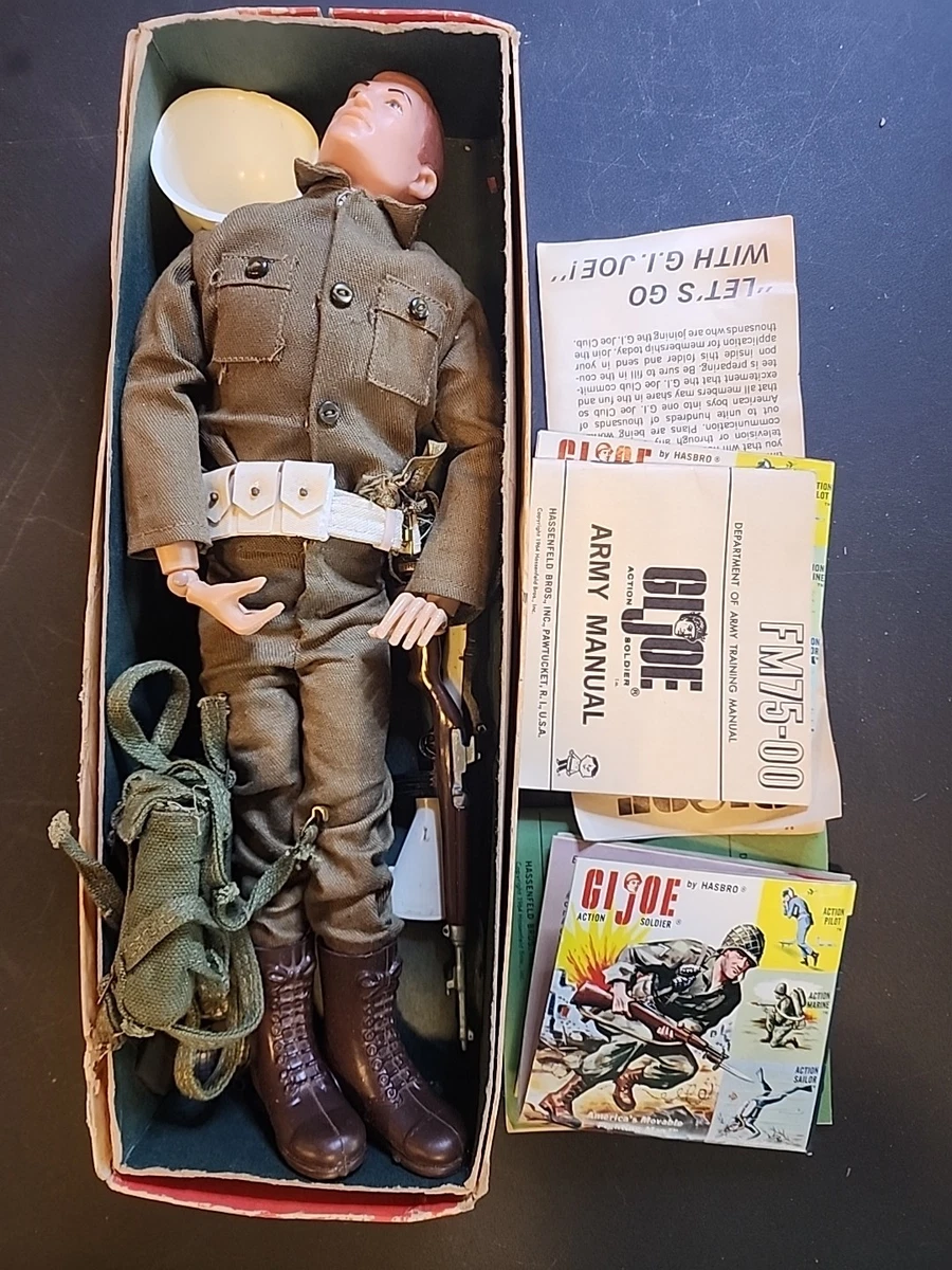 ビンテージGIジョー　1964 アクションマリーン通信兵セット②元箱付　ハスブロ 1964 Hasbro 12″ G.I. Joe Black Hair Action Marine with