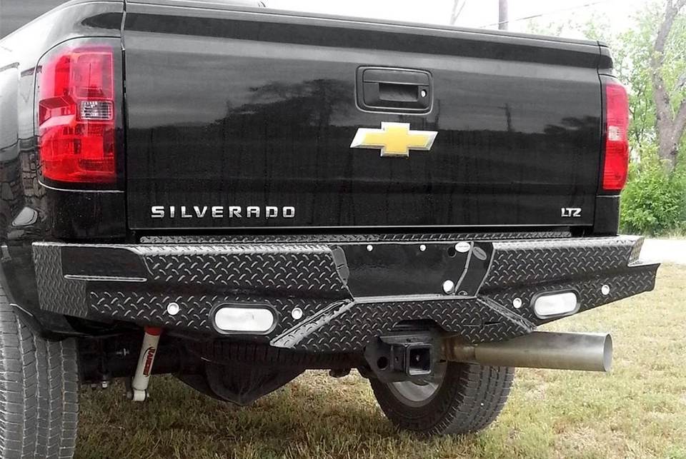 For Chevy Silverado 1500 LD 19 Bumper Diamond Series Full Width Black Powder Foto 4 de 4