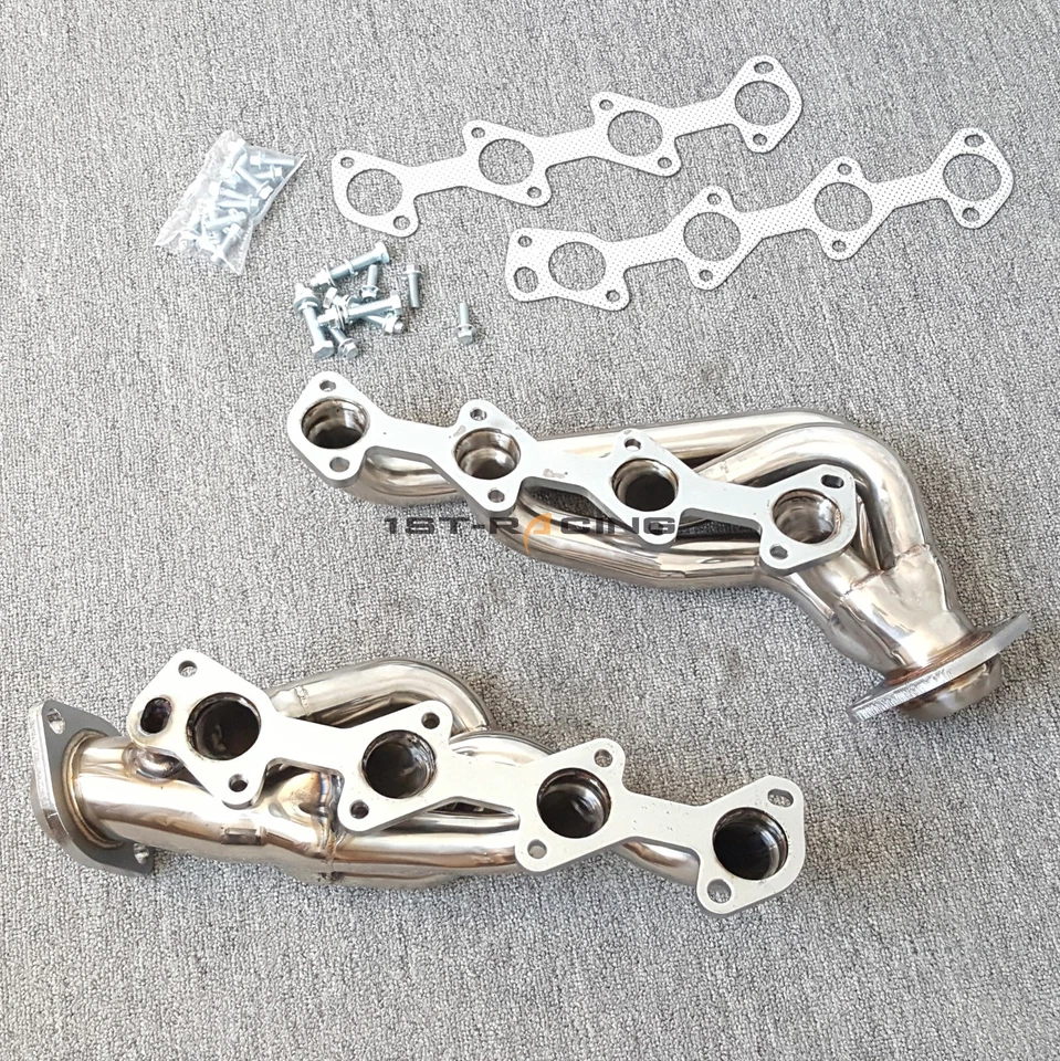 Cabezales de escape T304 Shorty PARA 2000-03 DODGE DURANGO DAKOTA RAM 1500 4.7 V8 nuevos Foto 4 de 4