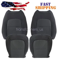 New For 2015-2022 Chevy Colorado & GMC Canyon Bottom/Top Cloth Seat Cover Black