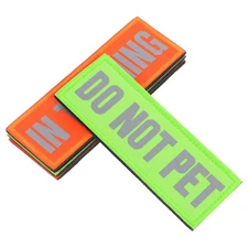 4pcs Removable Reflective Dog Patches For Vest Dog Training Accessories No Pet