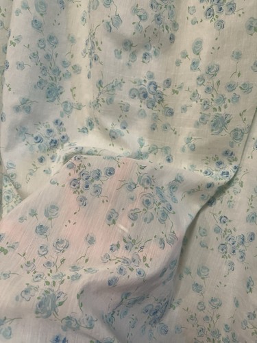Vintage Barbizon Rosette Powder Blue Lace Nightgown Semi Sheer Large - Picture 8 of 8