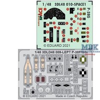 Eduard ED3DL48010 P-38G Lightning SPACE-3D Decals + Etched Parts