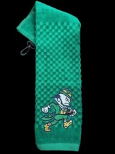 Notre Dame (New Logo) Golf Towel (6in X 23in) 49k Stitches! (2 Sides)