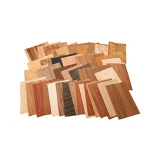 Sauers Domestic Exotic & Dyed Wood Veneer Marquetry Pack - 5" to 7-1/2" Width -