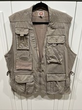 Vintage Banana Republic Men's Safari Vest Size XL Khaki 80s Utility Cameraman