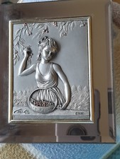 Le Etains Du Prince 3D Pewter Parisan Lady Sculptured Plaque Framed