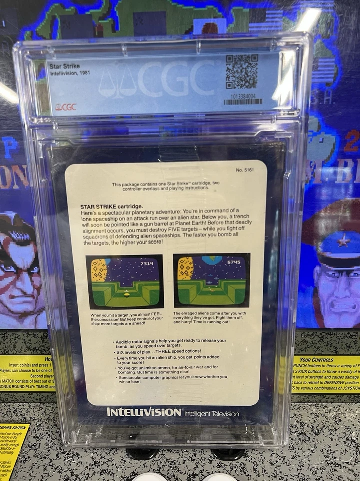 1981 Intellivision Star Strike Graded CGC 9.2 Sealed A++ V-Overlap Gatefold Box - Image 3 of 4