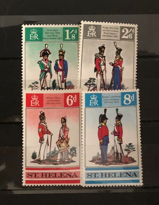 MF St. Helena Scott # 228-31 Military Uniforms MNH