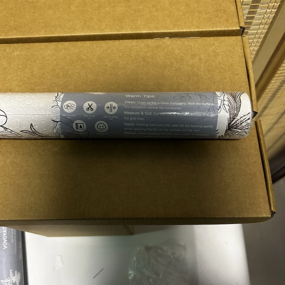 Voyager Floral Wallpaper Rolls Set of 4 β Gray & White Peony Print Removable Pee - Image 2 of 3