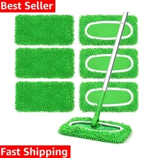 High Absorbency Microfiber Mop Pad Refill Set – 6 Washable Cloths for All Floors