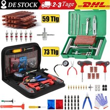 59tlg Auto Reifenreparatur Set Kfz Pkw Pannenset Vulkanisier Flickzeug +Zange