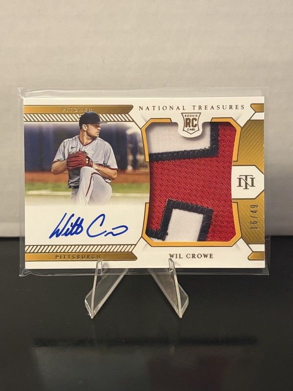 2021 Panini National Treasures Wil Crowe RPA Auto Gold #/49 Rookie Nationals