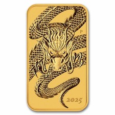 2025 Australia 1 oz Gold Dragon Rectangular Coin BU 4554.44 per troy oz