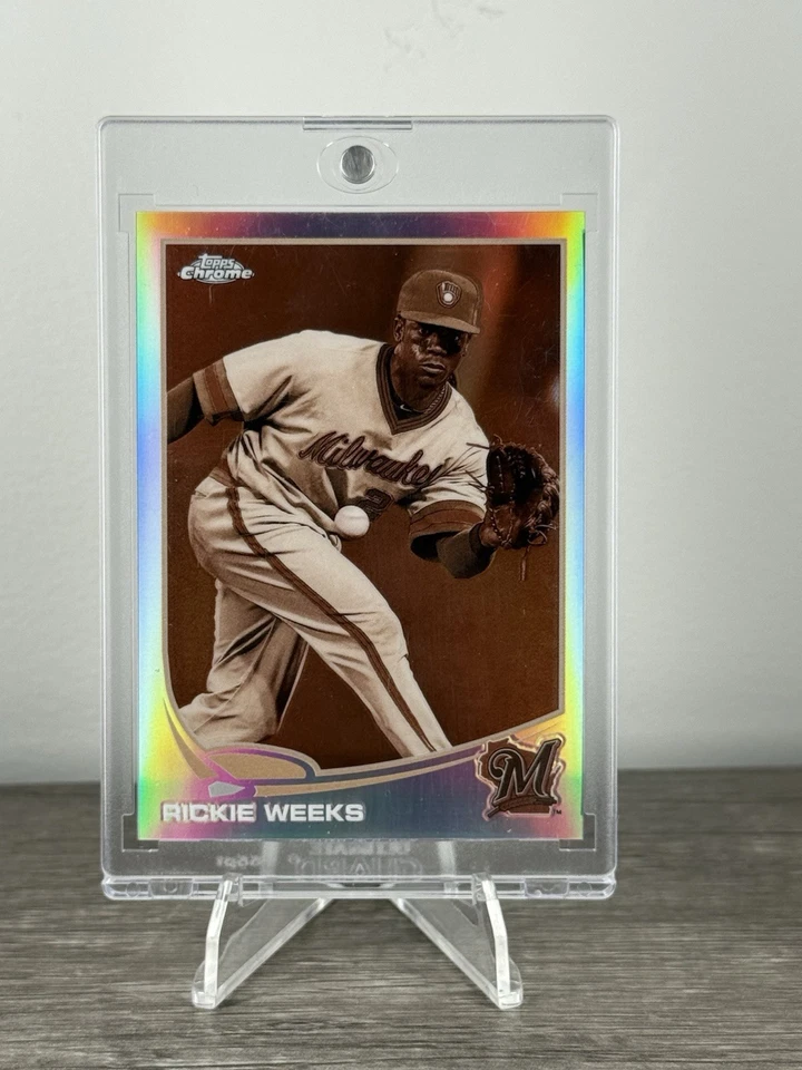 2013 Topps Chrome - Rickie Weeks #108 refractor sepia/75 Foto 3 de 4