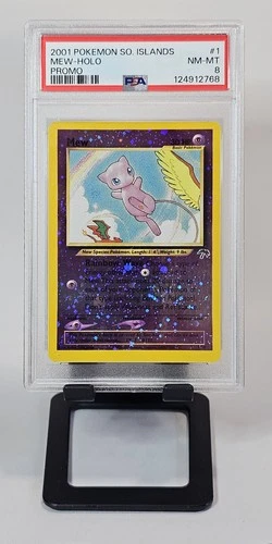 2001 POKEMON SOUTHERN ISLANDS PROMO 1/18 MEW REVERSE HOLO - PSA 8