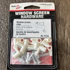 Prime-Line Window Screen Clips,  12 pk. , White  PL-7774 FS New