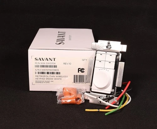 Savant Metropolitan Wireless Keypad with Dimmer WIK-SWS104