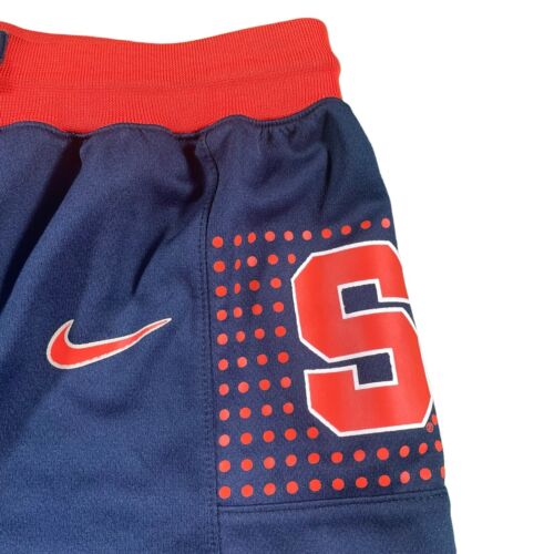 Nike Authentic Syracuse Orange Basketball Shorts Blue/Orange Mens Size S GUC - Picture 4 of 8