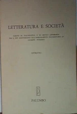 LETTERATURA E SOCIETÀ ESTRATTO XXV ANNIVERSARIO INSEGNAMENTO GIUSEPPE PETRONIO