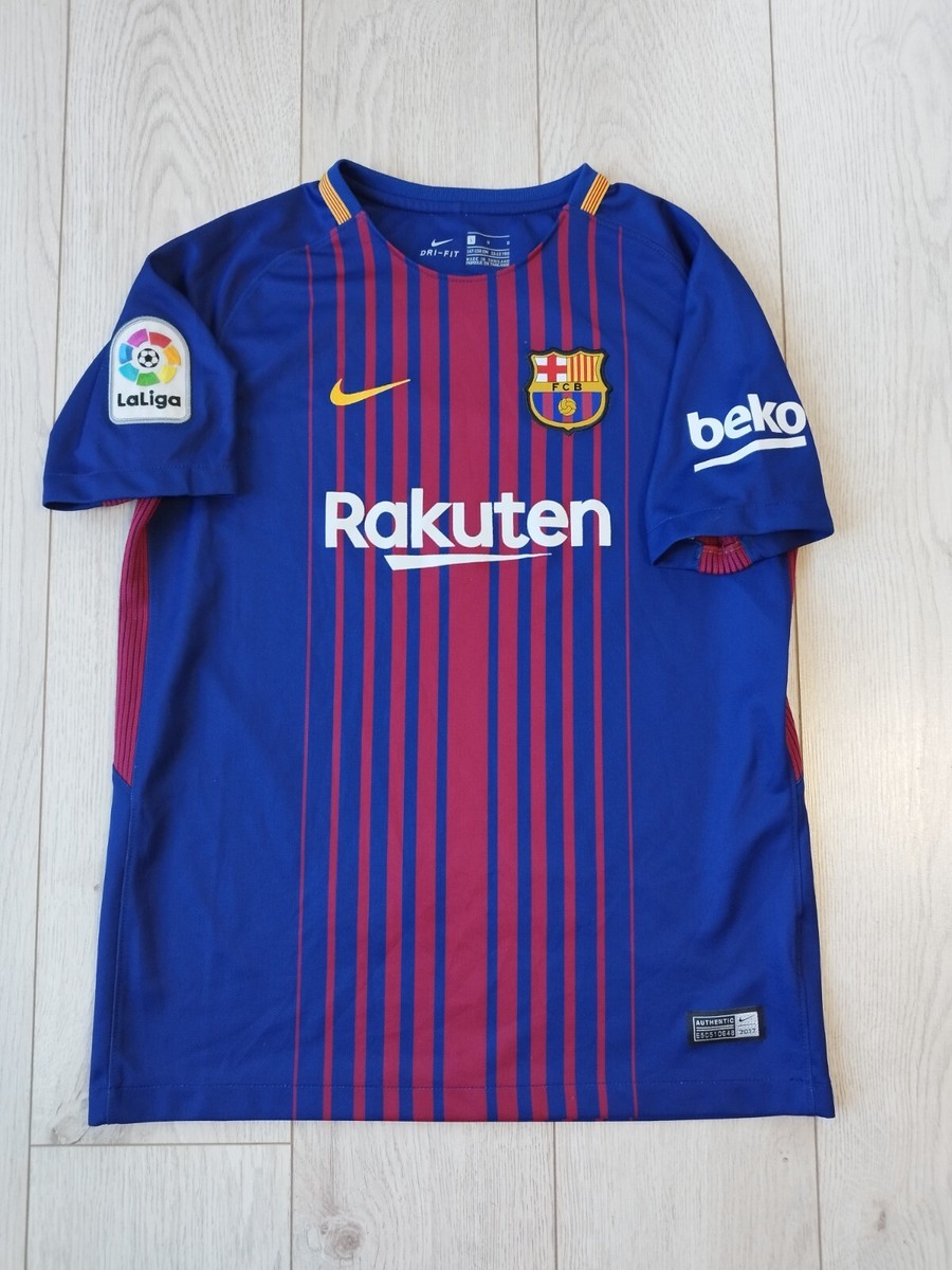 Sz L Kids Barcelona football jersey 2017/2018 home shirt | eBay