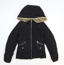 Trf Outerwear Womens Black Quilted Coat Size XS