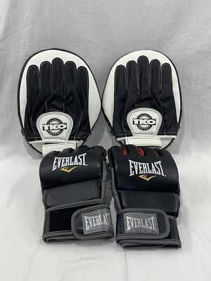 Everlast MMA gloves and TKO Martial Arts Target Gloves