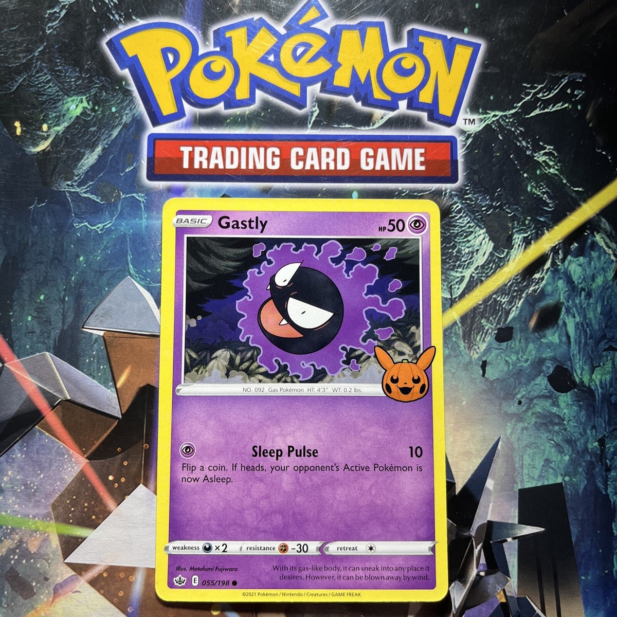 ポケモンカードゲーム Gastly&Haunter 1st edition shadow less Stage 1 Haunter HP 80 Dark Slumber Attack Rarity Purple