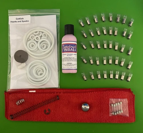 1969 Gottlieb Hearts and Spades Pinball Machine Maintenance Tune Up Kit
