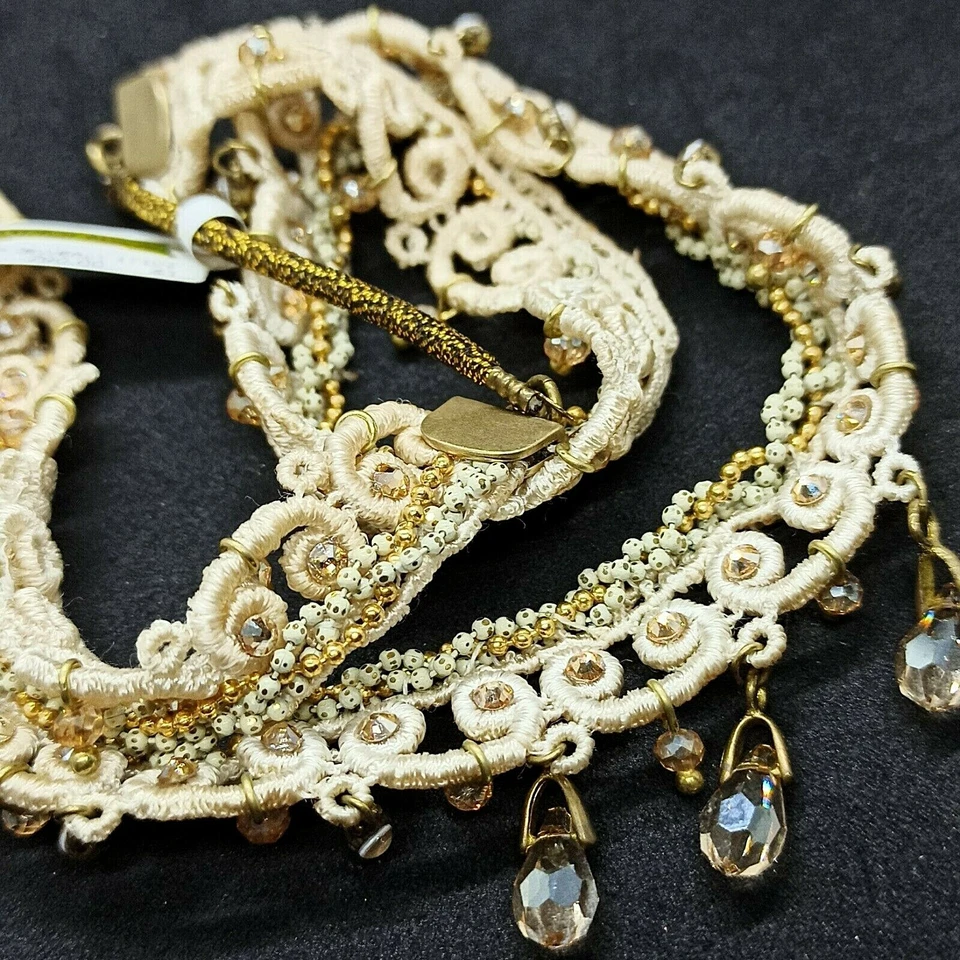 Michal Negrin Head Chain Embroidered On Lace With Swarovsky Crystals & Gift Box - Image 4 of 4