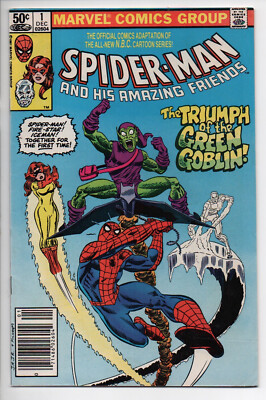 Spider-Man And His Amazing Friends 1 Marvel Comic Green Goblin 1982 1st Firestar