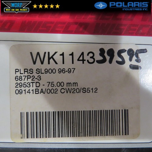 75mm +.50mm Oversize Wiseco Top End Kit Polaris SL900 Triple SL 900 1996-1997 - Picture 6 of 7