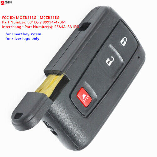 for Toyota Prius - 2004 - 2009 Smart Key Keyless Remote Fob MOZB31EG 89994-47061 - Foto 1 di 3